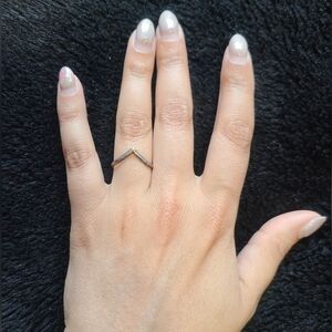 Sterling silver chevron ring